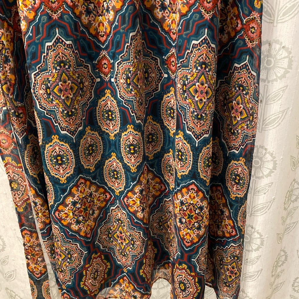 Loft Bohemian Print Maxi Dress XL - Picture 7 of 16